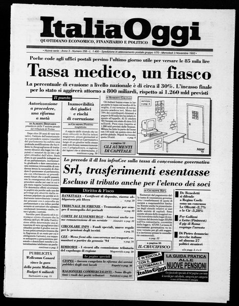 Italia oggi : quotidiano di economia finanza e politica